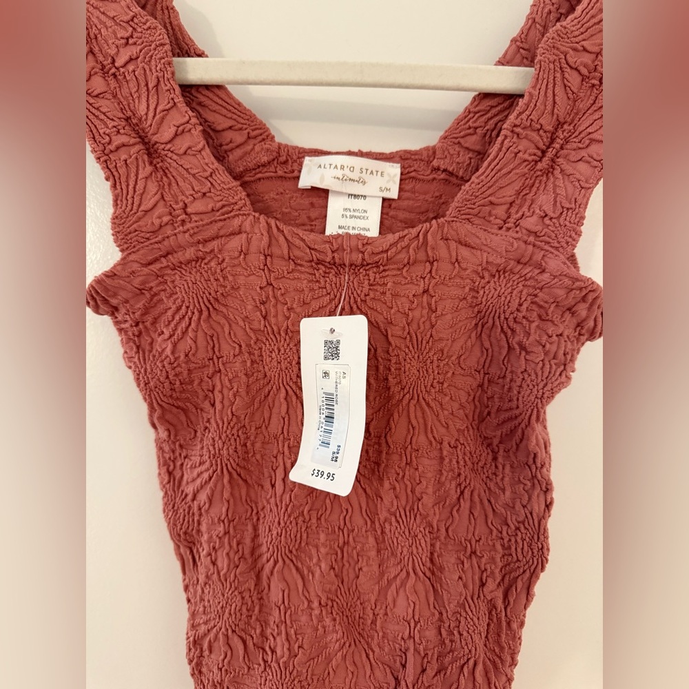 Altar'd State Rust Textured Bodysuit - Picture 2 of 3